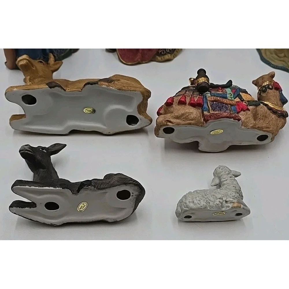 Kirkland Nativity 13-piece Set Hand Painted Porcelain Christmas Figurines Only